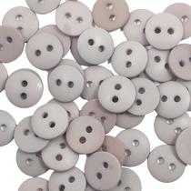 Botão cinza 10mm 2 Furos Plástico Abs Fosco 50Un 100Un 200Un uniformes camisas casacos ternos Botões 44431V