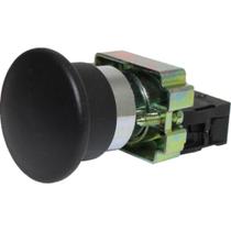 Botao Cogumelo Metal S/ Trava Preto M20AMR-B-1A (M20BMR-B-1A) - METALTEX Botao Cogumelo Metal S/ Trava Preto M20AMR-B-1A (M20BMR-B-1A) - METALTEX