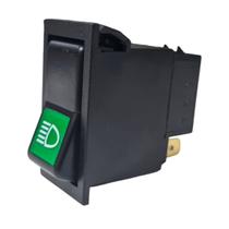 Botão Comando Interruptor Farol 1 Estágio Verde12V - NOVO Botão Comando Interruptor Farol 1 Estágio Verde12V - NOVO
