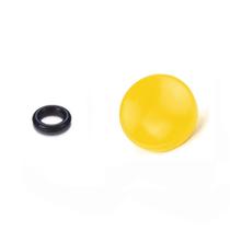 Botão côncavo para disparador de câmera (com borracha de fixação) - AMARELO Botão côncavo para disparador de câmera (com borracha de fixação) - AMARELO