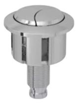 Botão Cromado Duplo Acionamento Tampa Caixa Acoplada 3/6L