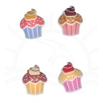 Botão Cupcake Creme II - 4 unid Botão Cupcake Creme II - 4 unid