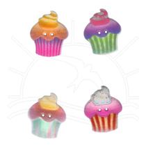 Botão Cupcake Estampado 1668 - 4 unid Botão Cupcake Estampado 1668 - 4 unid