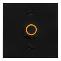 Botão de campainha Newhouse Hardware Square Lighted Black BT6SL