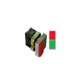 BOTÃO DE COMANDO DUPLO METALICO - FURO Ø 22,5mm - LAY5-BL842