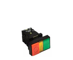 BOTÃO DE COMANDO DUPLO PLASTICO - FURO Ø 22,5mm - LAY5-EW845 - ILUMINADO