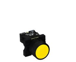 BOTÃO DE COMANDO PLASTICO - FURO Ø 22,5mm - LAY5-EA5 - AMARELO BOTÃO DE COMANDO PLASTICO - FURO Ø 22,5mm - LAY5-EA5 - AMARELO