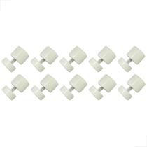 Botão De Correção Lamina Para Vidros 8mm e 10mm Branco 10un