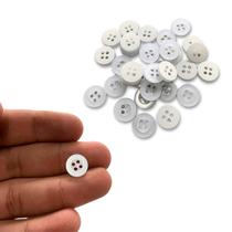 Botão De Costura Polo Camisaria Branco 10mm - 1000 peças