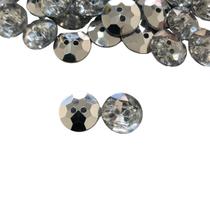Botão De Costura Prata 2 Furos 11.5mm - 50 unidades Botão De Costura Prata 2 Furos 11.5mm - 50 unidades