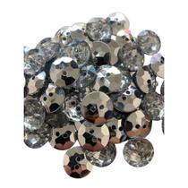 Botão De Costura Prata 2 Furos 15mm - 500 unidades