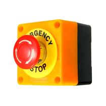 Botão de emergencia modelo cp1-e com caixa amarela 1 contato nf