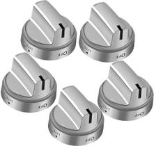 Botão de fogão TOMOON WB03X24818 em aço inoxidável a gás, pacote com 5