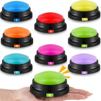 Botão de gravação Buzzers Xuhal para jogos de perguntas e respostas, 8 unidades