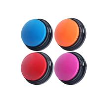 Botão de gravação de voz PELTEFLU, botões para cães para comunicação, campainha para treinamento de animais de estimação, gravação e reprodução de voz de 30 segundos, presente divertido para estudar, escritório e casa, pacote com 4 unidades vermelho/azul/rosa/laranja