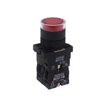 Botão de Impulsão Iluminado 22mm 1NA+1NF P20IGR-R7-1C Vermelho Metaltex