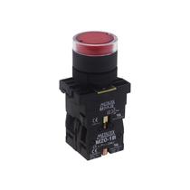 Botão de Impulsão Iluminado 22mm 1NA+1NF P20IGR-R7-1C Vermelho Metaltex