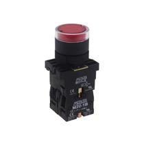 Botão de Impulsão Iluminado 22mm 1NA+1NF P20IGR-R7-1C Vermelho Metaltex