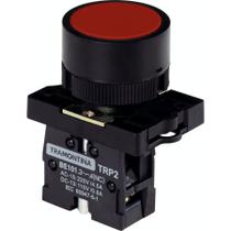 Botão de Impulso Tramontina TRP2-EA42 1NA Vermelho com Base de Plástico