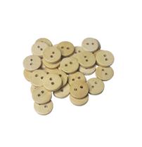 Botão De Madeira redondo Cor Marfim Natural Dois Furos