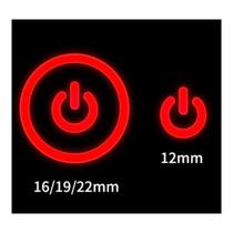 Botão de Metal 12V/24V- Vermelho