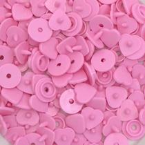 Botão de Pressão Coração Plástico Ritas 10mm - 50 Unidades