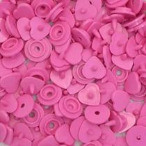 Botão de Pressão Coração Plástico Ritas 10mm - 50 Unidades