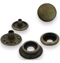 Botão De Pressão Ferro 1002/100 Cor Ouro Velho -Cx 200