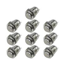 Botão De Pressão Momentâneo À Prova d'Água 12mm, 10 Peças, 2 Pinos, Cabeça Alta Redonda, Interruptor Botão De Pressão Momentâneo À Prova d'Água 12mm, 10 Peças, 2 Pinos, Cabeça Alta Redonda, Interruptor