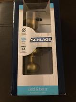 Botão de privacidade SCHLAGE em latão acetinado georgiano grau 1 Botão de privacidade SCHLAGE em latão acetinado georgiano grau 1