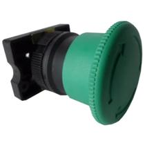 Botão de Retenção Tipo Soco Girar para Destravar Verde 40mm - SPFN2R4 - STECK Botão de Retenção Tipo Soco Girar para Destravar Verde 40mm - SPFN2R4 - STECK