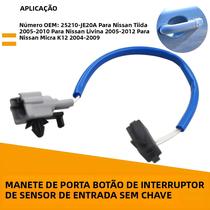 Botão De Sensor Inteligente Para Maçaneta De Porta Nissan Tiida Livina Micra K12 2005-2019 Botão De Sensor Inteligente Para Maçaneta De Porta Nissan Tiida Livina Micra K12 2005-2019