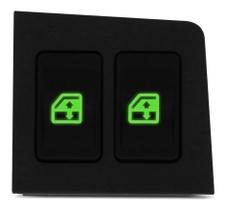 Botão de Vidro Elétrico Fiat Uno Dianteiro Esquerdo Duplo 2004 Em Diante - Verde Botão de Vidro Elétrico Fiat Uno Dianteiro Esquerdo Duplo 2004 Em Diante - Verde