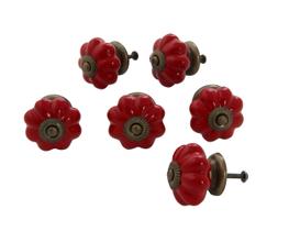 Botão de vieira de cerâmica Dritz Home Red com base de metal (6 peças) Botão de vieira de cerâmica Dritz Home Red com base de metal (6 peças)
