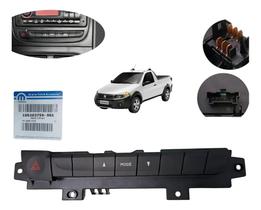 Botão Do Pisca Alerta Fiat Strada 1.4 Novo Original Preto Botão Do Pisca Alerta Fiat Strada 1.4 Novo Original Preto