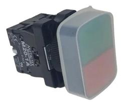 Botão Duplo 22Mm Plástico Vd/Vm-1Na+1Nf C/Capa Metaltex