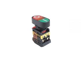 Botao duplo apbb22 25n com iluminacao 220v sibratec
