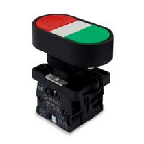 Botão Duplo Liga e Desliga Sem Iluminação Arredondado XB2-EB8325 1NA + 1NF Sibratec Botão Duplo Liga e Desliga Sem Iluminação Arredondado XB2-EB8325 1NA + 1NF Sibratec