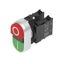 Botão Duplo Sinalizado 24V 1NA+1NF Verde e Vermelho Siemens