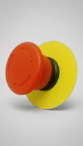 Botão Emergência Cogumelo Gira-Destrava 22mm 1NF Vermelho