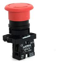 Botao emergencia plastico lk2-es542 trava gira 1nf lukma