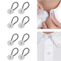Botão extensor de colarinho para camisa social de aço inoxidável abotoadura utilitário para camisa social - eModerni