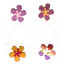 Botão Flor Estampado II - 4 unid Botão Flor Estampado II - 4 unid