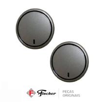Botão forno fischer fit line para timer e termostato 2 peças original Botão forno fischer fit line para timer e termostato 2 peças original