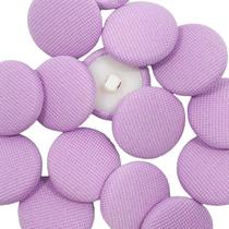 Botão Forrado Lilás Claro 22mm com Pé 25Un 50Un 100Un confecção artesanatos camisas casaco Botões 44473V
