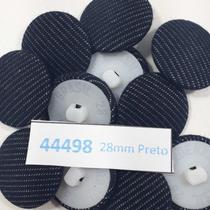Botão Forrado Preto 28mm com Pé 12Un 24Un 48Un confecção artesanatos camisas casaco Botões 44498V