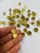 Botão Glitter Cristal ouro