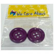 Botão Grande 4 furos 34mm (3,4cm) - We Care About (2 unid)