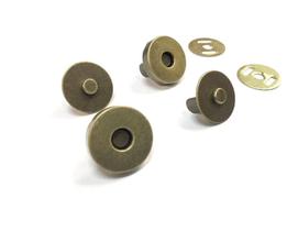 Botão Imã 14mm para Bolsas Ouro Velho - Kit com 200 Unidades