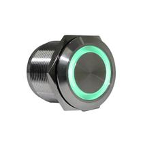 Botão Inox 22Mm 220V Led Verde Momentâneo Av22I - Metaltex